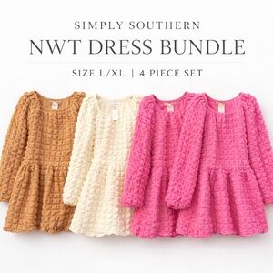 Simply Southern NWT Dress Bundle – Size L/XL – 4 Piece Set